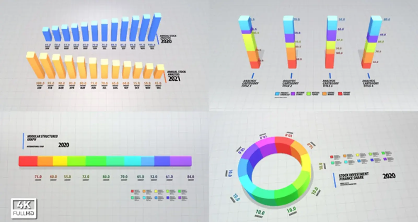 Clean Graph Picture دانلود پروژه آماده افتر افکت : نمودار اینفوگرافیک سه بعدی Infographics ...