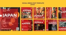 flat design instagram post japan template 22631120 cover 1