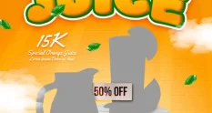 orange juice food menu social media poster banner 27787134 cover 1