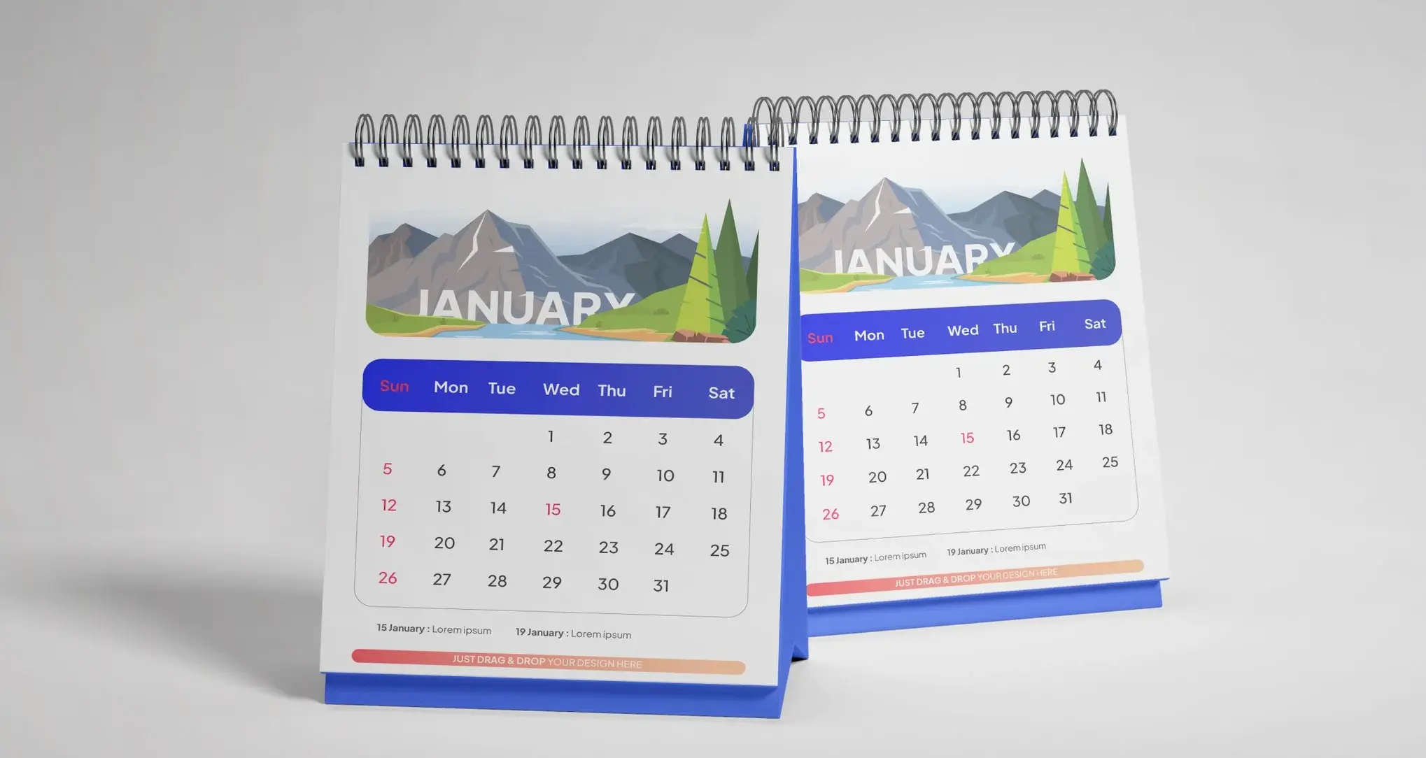 دانلود موکاپ تقویم رومیزی