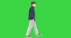 stylish teenage boy shirt cap walking green screen 30539 cover 1