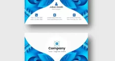 creative new blue white business card 58341885 cover 1