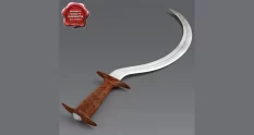 curved sword with carved handle 39082 cover 1