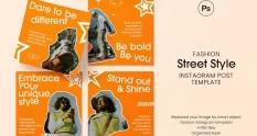 fashion street style instagram post template 43087 cover 1