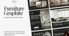 furniture graphite instagram post template 10355 cover 1