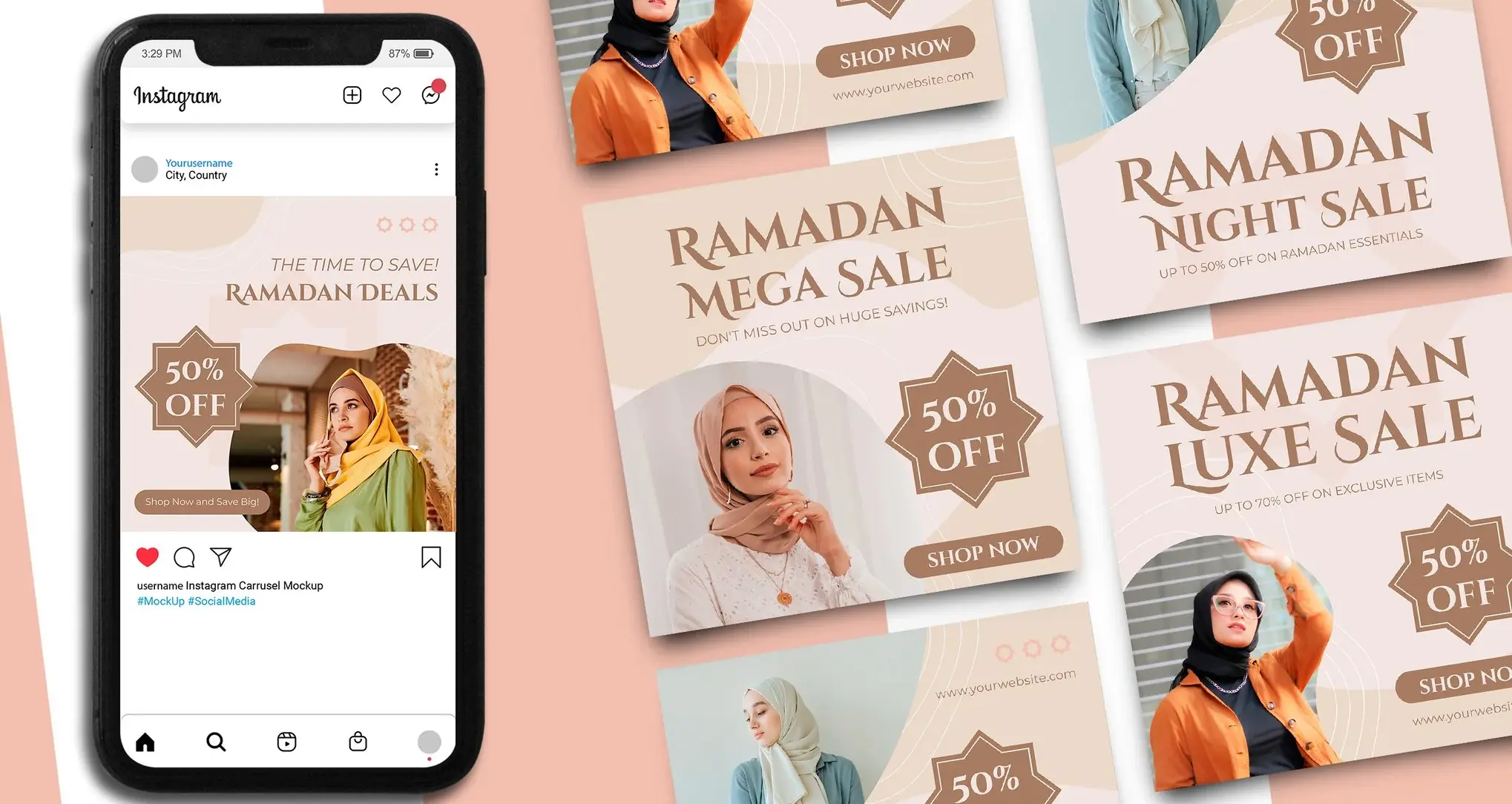 دانلود طرح پست اینستاگرام فروش ماه رمضان