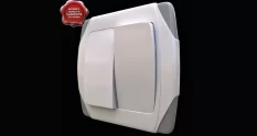 wall mounted rectangular light switch with seal 33051 cover 1
