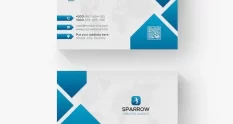 white business card with blue details 7430707 cover 1