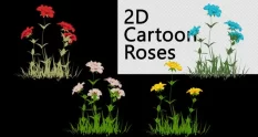 2d cartoon roses pack 30188 cover 1