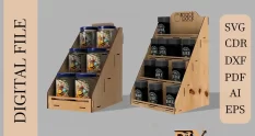 4 and 3 tier jar display shelves 41109 cover 1