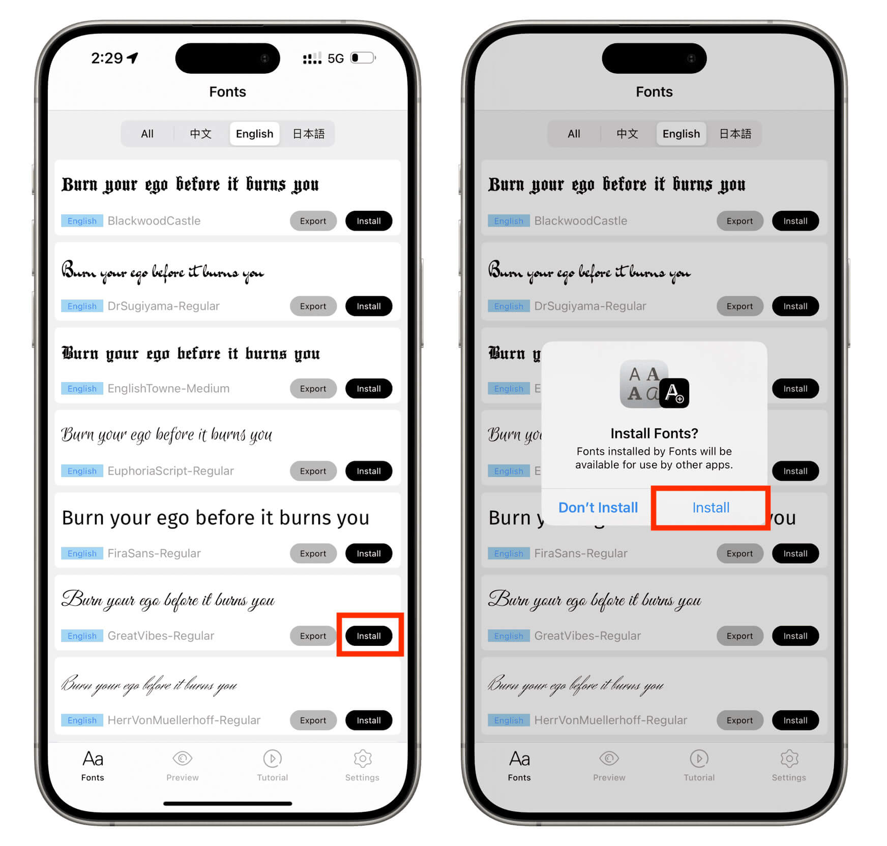 Installing custom font using configuration profile on iPhone