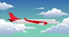 airplane flying in the blue sky 45503 cover 1