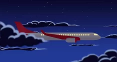 airplane flying in the night sky 28979 cover 1