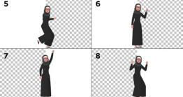 دانلود کاراکتر موشن گرافیک زن محجبه