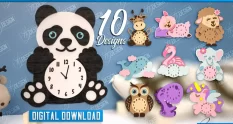 childrens clock laser cut bundle kids 32006 cover 1