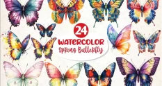 colorful spring butterfly clipart 2 45913 cover 1