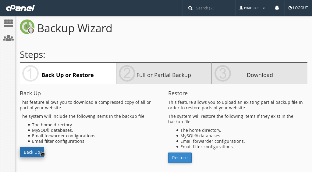 cpanel backup 3