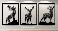deer wall art laser cut file svg dfx png 24807 cover 1
