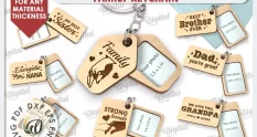 family keychains laser cut bundle 36490 cover 1