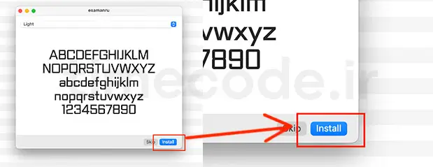 how to install font on mac