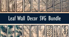 laser cut leaf wall decor svg bundle 7 23348 cover 1