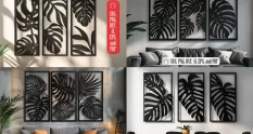 laser cut monstera wall art svg bundle 40246 cover 1