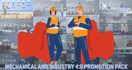 پروژه آماده افتر افکت : پکیج موشن گرافیک مکانیکی و صنعتی