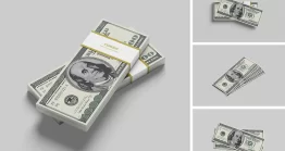 دانلود موکاپ بسته اسکناس