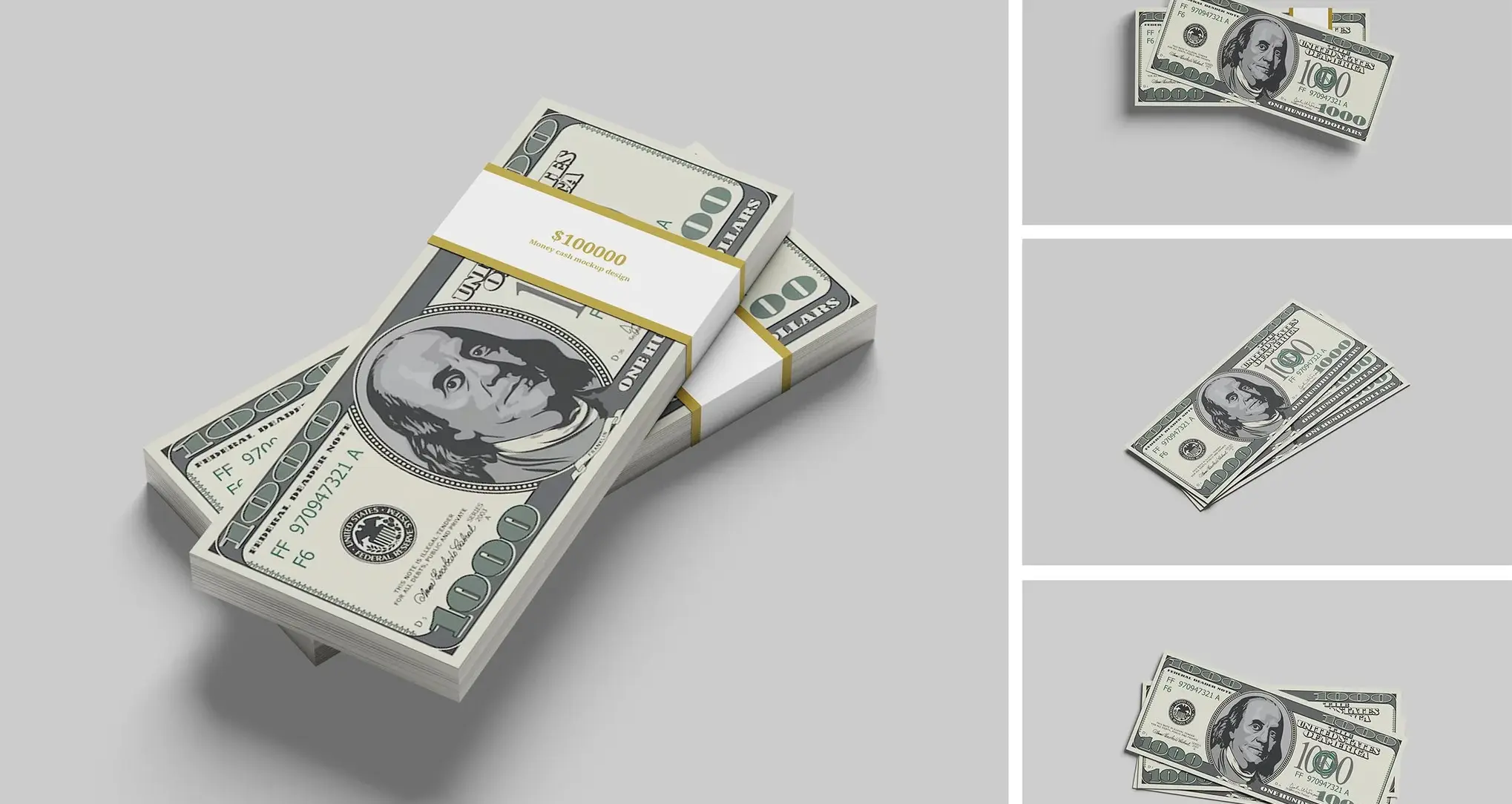 دانلود موکاپ بسته اسکناس