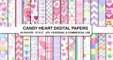 valentines day digital paper valentines 37881 cover 1