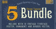 5 Typeface vintage bundle 462809 cover 1