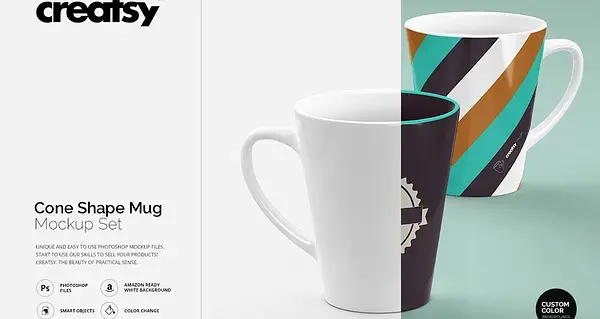 موکاپ ماگ مخروطی