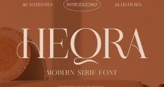 Heqra Modern Serif Font 290923219 cover 1