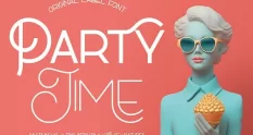 Party Time Modern Ligature Font 291146960 cover 1