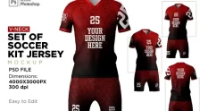 Set of Soccer Kit Jersey Mockup 6509446 cover 1