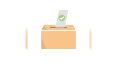ballot box and ballot with check mark election 48086500 cover 1