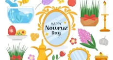 happy nowruz day objects set collection elements 13036358 cover 1