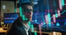 فوتیج تریدر در حال بررسی بازار سهام