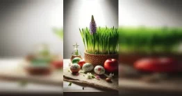 عکس سبزه عید و تخم مرغ رنگی