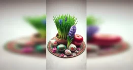 عکس سبزه عید و تخم مرغ رنگی