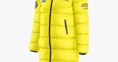 mens hooded down jacket mockup half side view 122078 cover 1