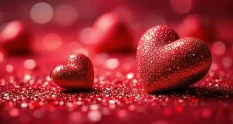 romantic hearts red valentines day background 27070 cover 1