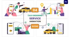 taxi ordering service animated scene 14594 cover 1