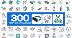 300 icons pack artificial intelligence 34156 cover 1