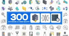 300 icons pack cyber security 33627 cover 1