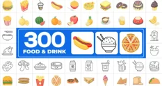300 icons pack food and drinks 38090 cover 1