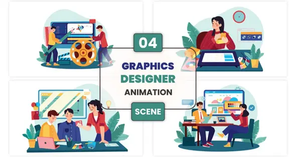 پروژه آماده افتر افکت : کاراکتر موشن گرافیک طراح Designer Illustration ...
