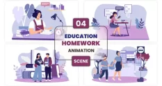 education homework animation scene 45046 cover 1