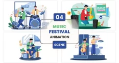 music festival animation scene 40789 cover 1