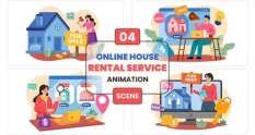 online house rental service animation scene 39584 cover 1